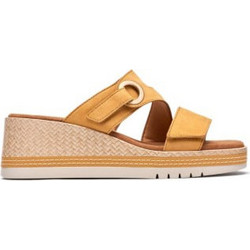 Clarks Καλοκαιρινές Γυναικείες Πλατφόρμες Χαμηλές Δερμάτινες Κίτρινες 26185949