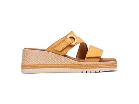 Clarks Καλοκαιρινές Γυναικείες Πλατφόρμες Χαμηλές Δερμάτινες Κίτρινες 26185949