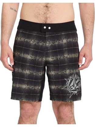 Volcom Snap Mod 18'' Ανδρικό Μαγιό Βερμούδα με Σχέδια Μαύρο A0812626-DES