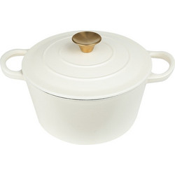 Espiel Volcano Λευκή Μαντεμένια Κατσαρόλα Εμαγιέ 23cm 3.8lt