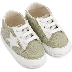 Babywalker Βαπτιστικά Sneakers Αγκαλιάς για Αγόρι Υφασμάτινα Πράσινο Mint MI1135