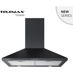Telemax 48-0660 Απορροφητήρας Καμινάδα-Τζάκι 60cm Μαύρος