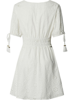 Pepe Jeans Chiara Mini Καλοκαιρινό Καθημερινό Φόρεμα Λευκό PL9537792-800