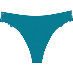 Triumph Γυναικείο String Χωρίς Ραφές με Δαντέλα Πετρόλ 10222212-1802