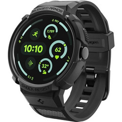 Spigen Rugged Armor Pro Θήκη Σιλικόνης με Λουράκι για Google Pixel 4 45mm Μαύρη
