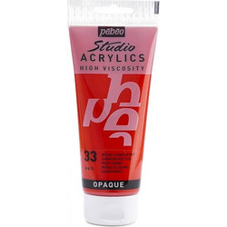 Pebeo Studio Acrylics 33 Cadmium Red Ακρυλικό Χρώμα Ζωγραφικής 100ml