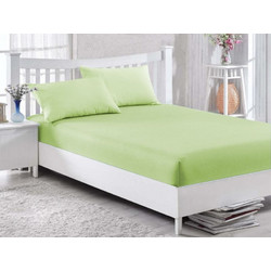 Γαρύφαλλο Σεντόνι King Size Βαμβακερό με Λάστιχο 180x200+30 Πράσινο GAR-41379