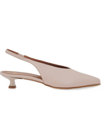 Exe Γόβες Slingback Δερμάτινες με Λεπτό Χαμηλό Τακούνι Μπεζ W416J8942Z57