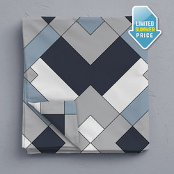 Isadore Lorraine Σεντόνι Υπέρδιπλο Βαμβακερό 240x260 Rhombus Grey