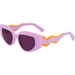 Karl Lagerfeld KL6144S-650 Γυναικεία Γυαλιά Ηλίου Cat Eye Κοκάλινα Ροζ με Μωβ Φακό