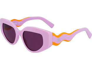Karl Lagerfeld KL6144S-650 Γυναικεία Γυαλιά Ηλίου Cat Eye Κοκάλινα Ροζ με Μωβ Φακό