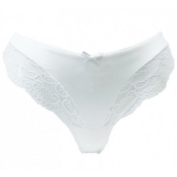 Papatya Γυναικείο Sexy String με Δαντέλα Λευκό 4273