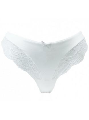 Papatya Γυναικείο Sexy String με Δαντέλα Λευκό 4273