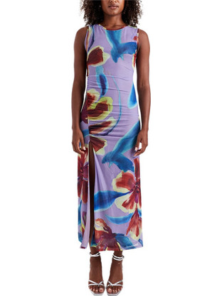 Topshop Midi Καλοκαιρινό Βραδινό Φόρεμα Floral Λιλά 3100128818-3520