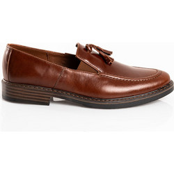 Northway Ανδρικά Μοκασίνια Loafers Δερμάτινα Καφέ 606