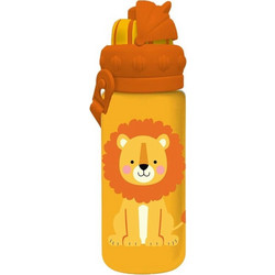 Must Lion Παιδικό Παγούρι Πλαστικό BPA Free με Καλαμάκι Κίτρινο 430ml