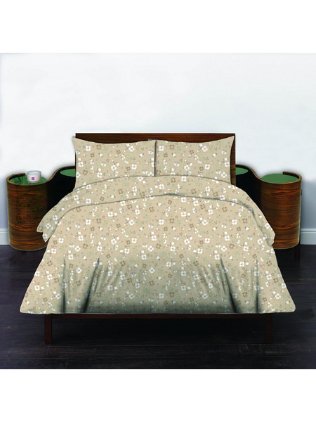 Cosmin Σετ Πάπλωμα Υπέρδιπλο 220x240 Libre Flowers Beige 40001046