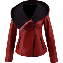 Leather 100 Γυναικείο Μπουφάν Χειμωνιάτικο Δερμάτινο Μακρύ Κόκκινο 05-W-GIANCARAN