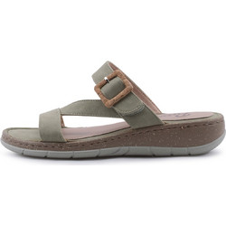 Parex Γυναικεία Σανδάλια Suede Χακί 12129046