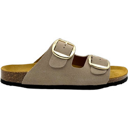 Plakton Γυναικεία Σανδάλια Suede Ανατομικά Γκρι 185983