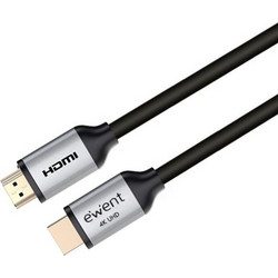 Ewent Καλώδιο HDMI 2.0 HDMI Male to HDMI Male 3m Black Silver IN-SCE-EC1347