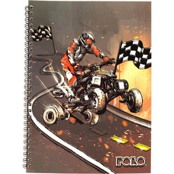 Polo Quad Bike Σπιράλ Τετράδιο Ριγέ A4 90 Φύλλων 3 Θεμάτων Πολύχρωμο 919004-8278