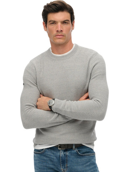 Superdry Ανδρική Πλεκτή Μπλούζα Γκρι M6110681A-39Q