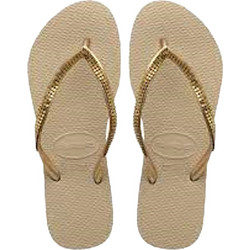 Havaianas Γυναικείες Σαγιονάρες Αντιολισθητικές Χρυσές 4128069-0154