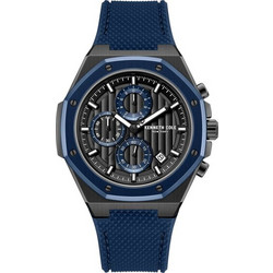 Kenneth Cole Modern Dress Ανδρικό Ρολόι Χρονογράφος με Μπλε Καουτσούκ Λουράκι KCWGO0100101