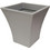 Plastona City Square Γλάστρα Τετράγωνη Πλαστική Γκρι 25x25x27cm 10.12.0002