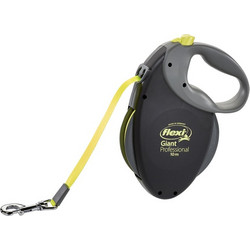 Flexi Giant Πτυσσόμενο Λουρί Σκύλου έως 50kg 10m Μαύρο Γκρι