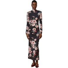 Access Maxi Φόρεμα για Γάμο / Βάπτιση Floral Μαύρο 54-3377
