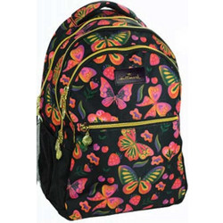 Back Me UP Hallmark Strawberry Fly Σχολική Τσάντα Πλάτης Δημοτικού Μαύρη 333-52031