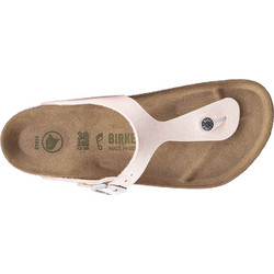Birkenstock Gizeh Δερμάτινες Γυναικείες Σαγιονάρες Ανατομικές Ροζ 10196360