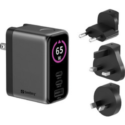 Sandberg 441-70 Φορτιστής χωρίς Καλώδιο με Θύρα USB-A & 2 Θύρες USB-C 65W Power Delivery