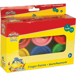 Hasbro Play-Doh Σετ Δακτυλομπογιές 6x40ml 320-40002