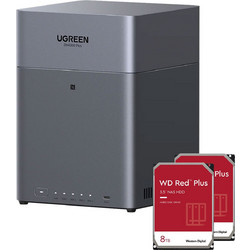 Ugreen DH2300 NAS Tower με 2 Θέση για M.2 και 1 Θύρα Ethernet & 2 x 8TB