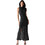 Guess Liza Maxi Καλοκαιρινό Φόρεμα για Γάμο / Βάπτιση Πλεκτό Μαύρο W6GK16K2953-JBLK