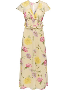 Only Maxi Καλοκαιρινό Καθημερινό Φόρεμα Floral Κίτρινο 15381141