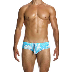 Modus Vivendi Floreale Classic Αθλητικό Ανδρικό Μαγιό Σλιπ με Σχέδια Γαλάζιο ES2512