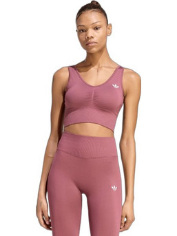 Adidas Essentials Αθλητικό Μπουστάκι με Μέτρια Στήριξη Σοκολατί KU9730