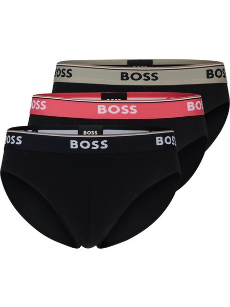 Hugo Boss Ανδρικά Σλιπ Βαμβακερά Μαύρα 3Pack 50514920-971