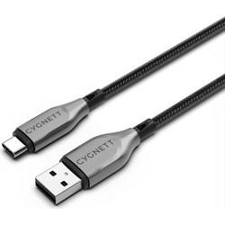 Cygnett CY4681PCUSA Braided USB-A to USB-C 1m Black