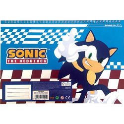 Gim Sonic Classic Μπλοκ Ζωγραφικής 23x33cm 40 Φύλλων με Αυτοκόλλητα 334-89416