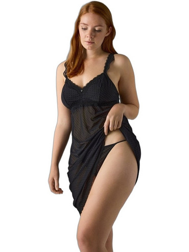 Ysabel Mora Sexy Babydoll See Through με Δαντέλα Μαύρο 10715