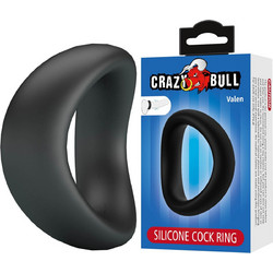 Crazy Bull Valen Silicone Cock Ring Ελαστικό Δαχτυλίδι Πέους Σιλικόνης Μαύρο