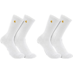 Carhartt Ανδρικές Κάλτσες Ψηλές Λευκές 2Pack 803106-100L
