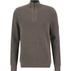 Barbour Ανδρικό Πουλόβερ με Φερμουάρ Καφέ MKN1612-ST59
