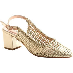 La Coquette Γόβες Slingback με Χοντρό Χαμηλό Τακούνι Χρυσές S22020-13GOLD