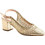 La Coquette Γόβες Slingback με Χοντρό Χαμηλό Τακούνι Χρυσές S22020-13GOLD